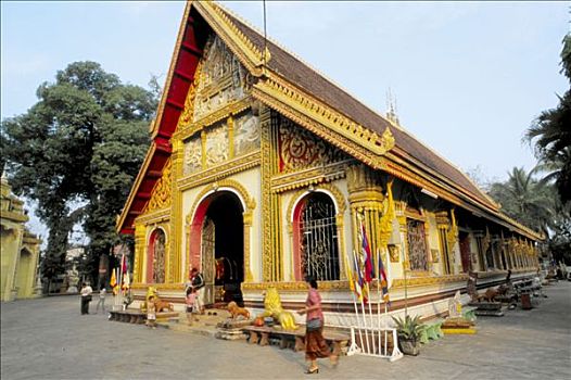 老挝,万象,寺院,佛教寺庙