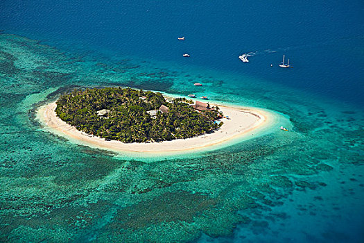 玛玛努卡群岛,斐济,南太平洋,俯视