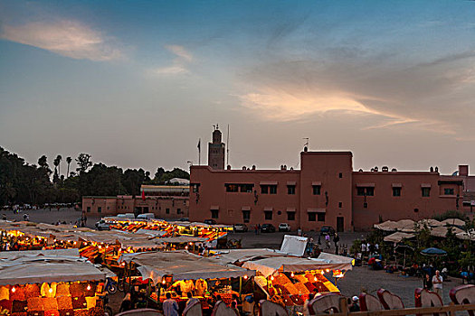 露天市场,马拉喀什,摩洛哥