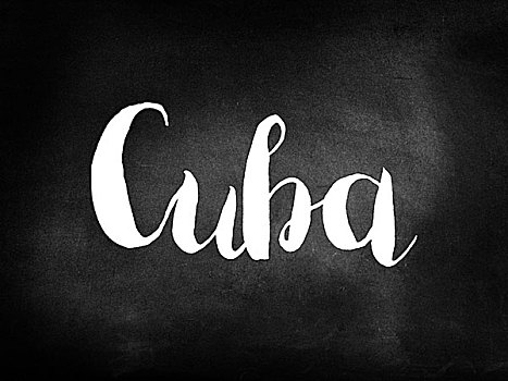 古巴,书写,黑板