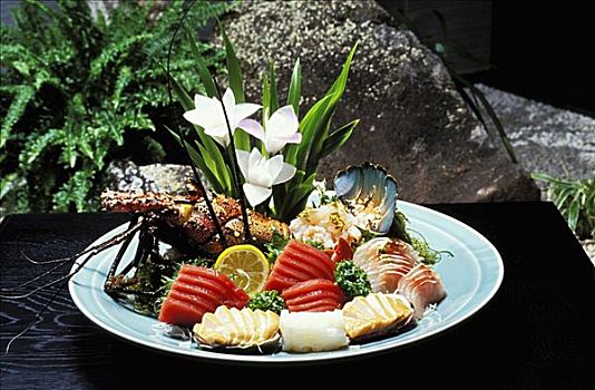 夏威夷,餐馆,日本料理,种类,刺身,海鲜食品