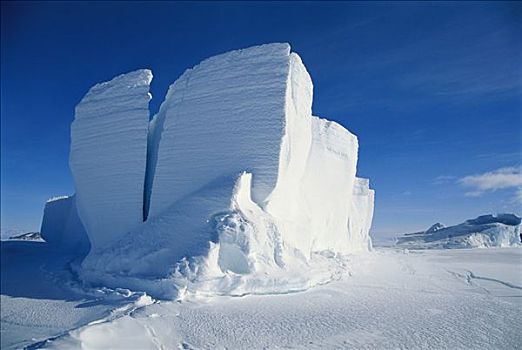 冰山,正面,冰河,海岸,禁锢,海冰,南极