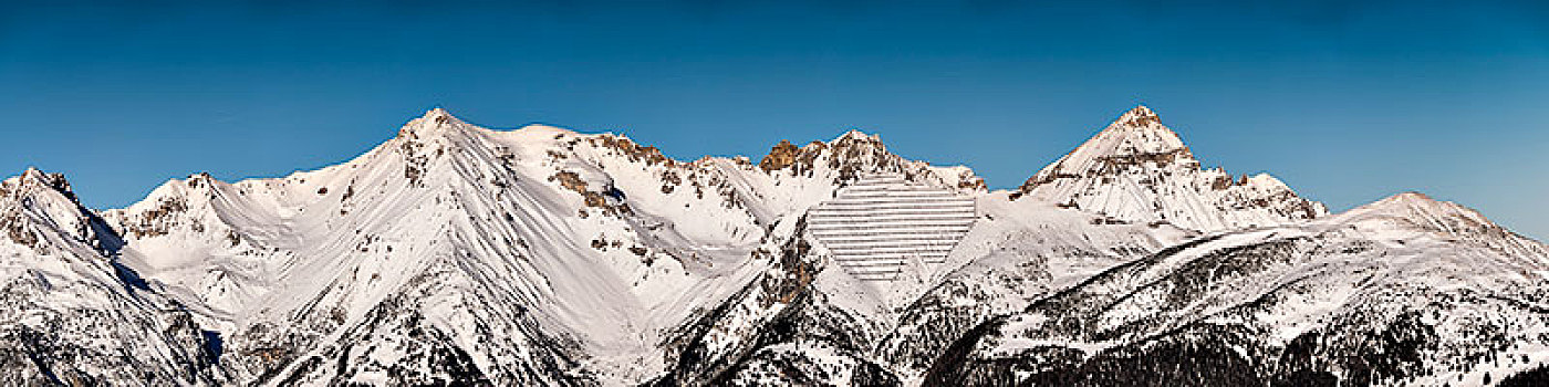 阿尔卑斯山,冬天,风景,雪崩,控制,提洛尔,奥地利,欧洲