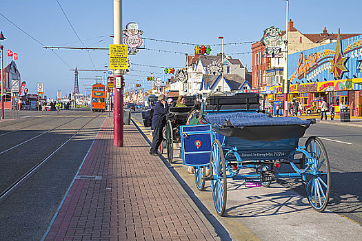 英格兰,兰开夏郡,布莱克浦,马拉,出租车,接送,车票,海边