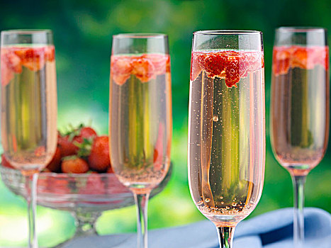草莓,香槟
