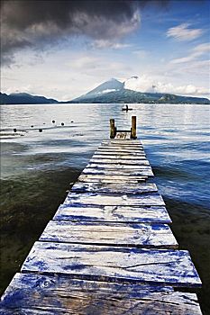 码头,阿蒂特兰湖,危地马拉
