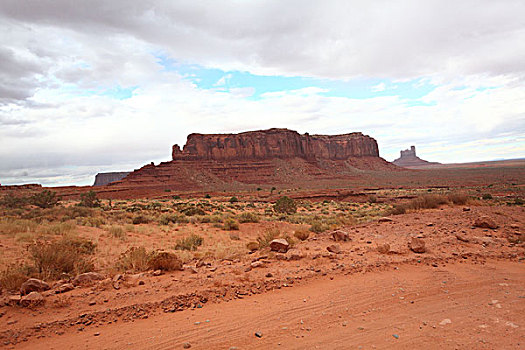 纪念碑山谷,吉普车,公路,那瓦荷部落公园,那瓦荷印地安保留区,亚利桑那州,犹他州,那瓦荷族公园,北美洲,美国,风景,地标,著名景点,全景