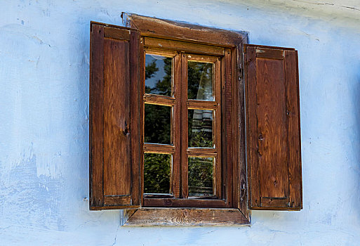 木质,窗户,博物馆,传统,文明,罗马尼亚,欧洲