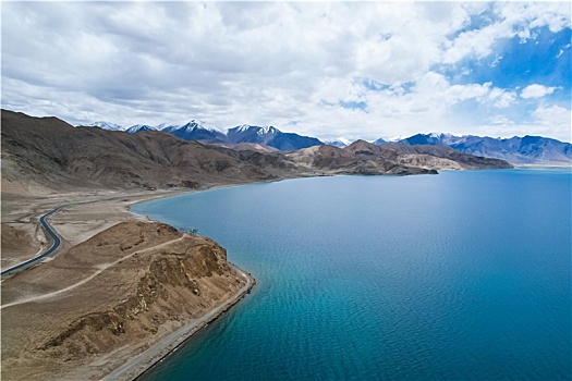 西藏,阿里,班公湖,自然风光,航拍
