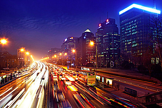 北京金融街夜景