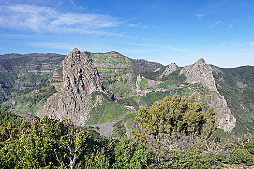 火山,公园,加拉霍艾,加拉霍艾国家公园,加纳利群岛,西班牙,欧洲