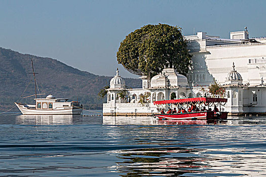 宫殿,酒店,湖,皮丘拉,电影,乌代浦尔,拉贾斯坦邦,印度