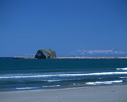 石头,海中,鄂霍次克海