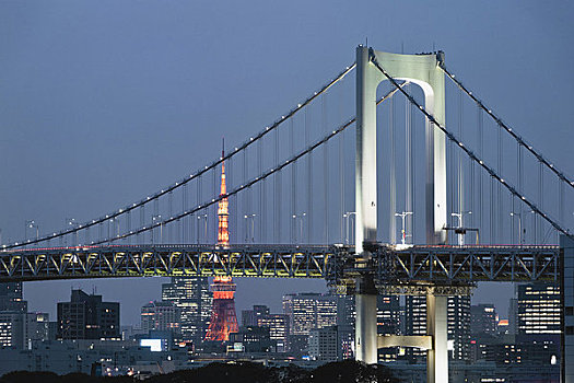 彩虹桥,东京塔,东京,关东地区,本州,日本