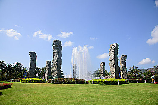 亚龙湾花坛喷泉