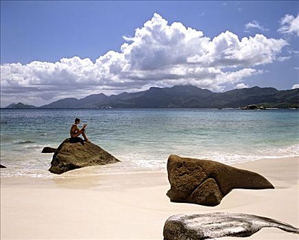 海滩,马埃岛,塞舌尔,印度洋