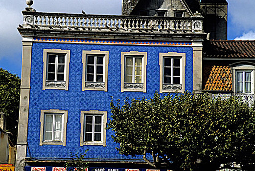 葡萄牙,辛特拉,老城,彩色,房子