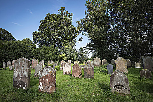 老,墓地,石头,坎布里亚,英格兰,英国,欧洲