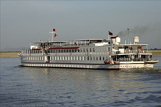 游船,皇后,曼德勒,河,伊洛瓦底江,缅甸
