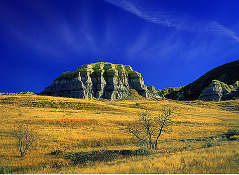 风景,岩石构造,大,泥,山谷,萨斯喀彻温,加拿大