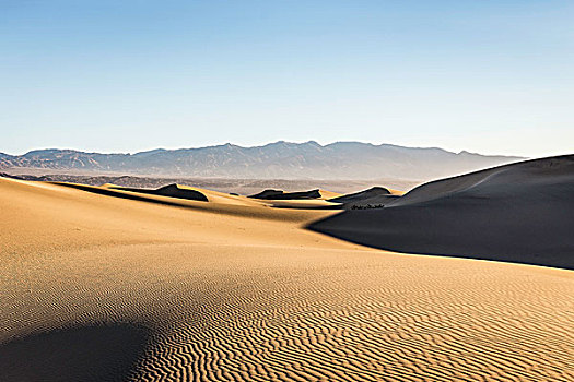 波纹,马斯奎特沙丘,死亡谷国家公园,加利福尼亚,美国