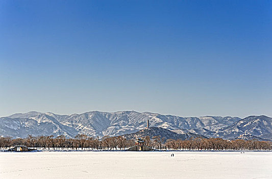 颐和园,西堤,玉泉山,玉泉塔,玉峰塔,练桥