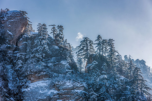 华山,雪景