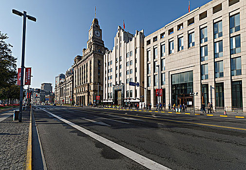 上海外滩万国建筑群道路