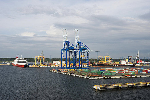 港口,货运,交通,赫尔辛基,芬兰