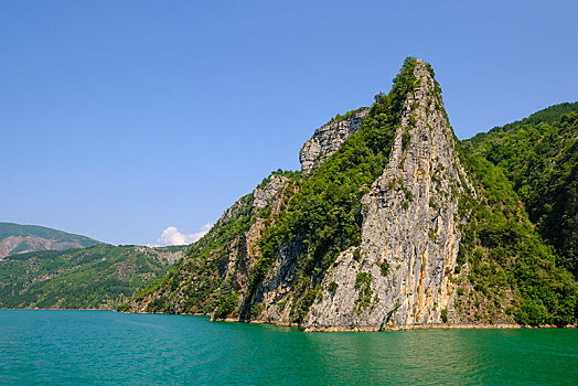 水库,河,阿尔巴尼亚,欧洲
