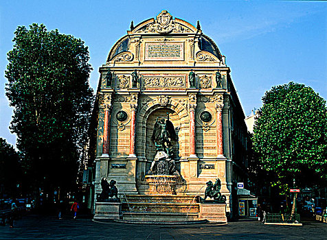 法国,巴黎,广场,喷泉