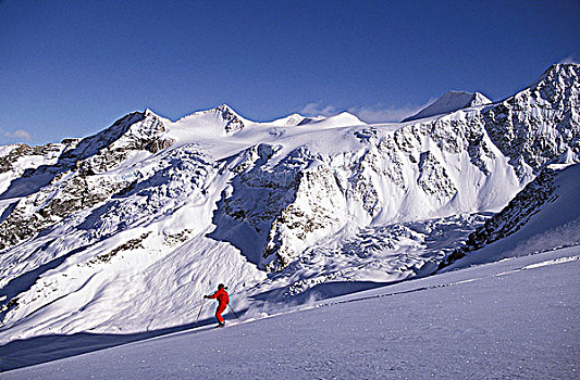 滑雪,偏僻,靠近,全景,不列颠哥伦比亚省,加拿大