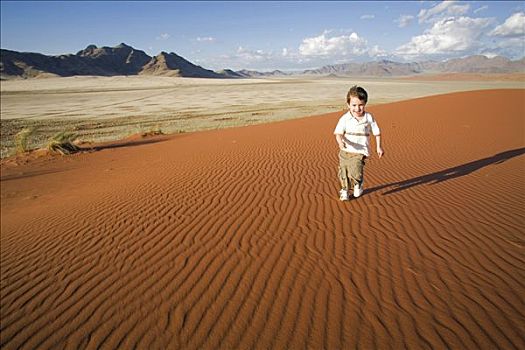 自然保护区,纳米比亚,男孩,波纹,沙丘,纳米布沙漠