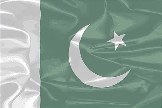 巴基斯坦,丝绸,旗帜