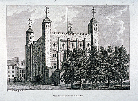 风景,白色,塔,伦敦塔,1784年,艺术家