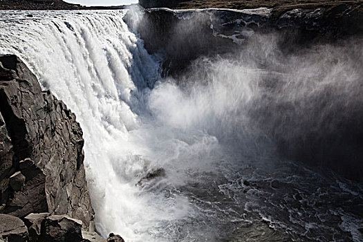 黛提瀑布,瀑布,国家,公园,冰岛,欧洲