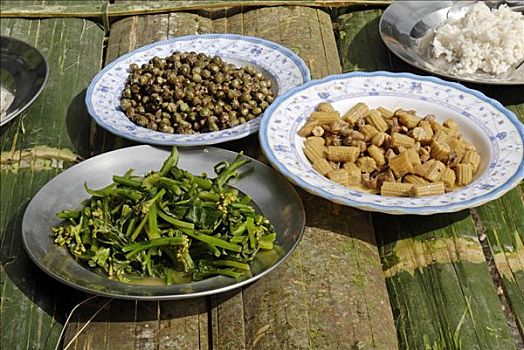 不同,素食主义,餐具,缅甸