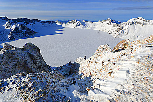 冰雪长白山天池