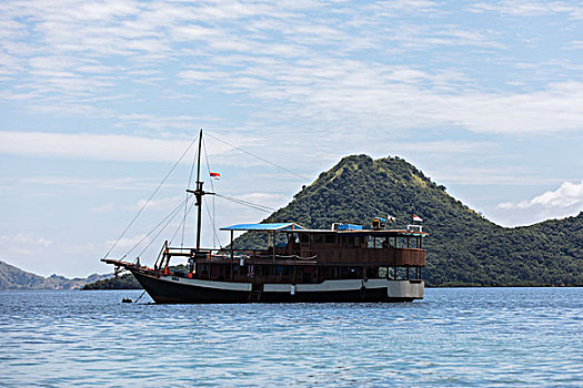 船,旅行者,海洋,科莫多,印度尼西亚,联合国教科文组织,世界遗产