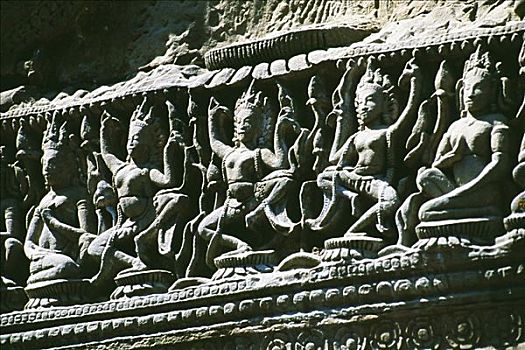 柬埔寨,吴哥窟,特写,石刻