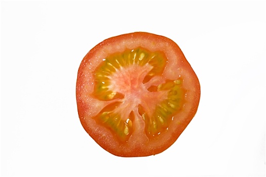 番茄片,隔绝,白色背景