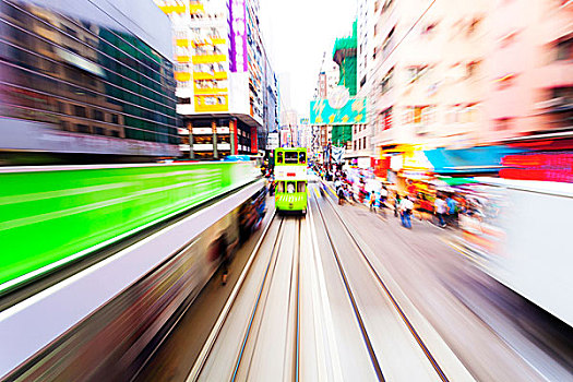 交通,模糊,动感,现代,城市,香港
