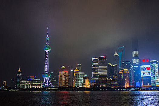 上海陆家嘴金融区夜景