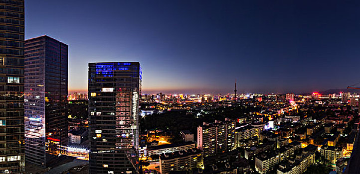 城市夜景全景