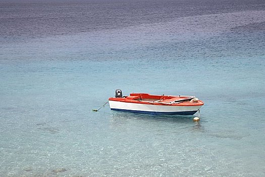 船,锚定,加勒比海,博奈尔岛,荷属列斯群岛