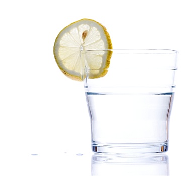 玻璃杯,柠檬水