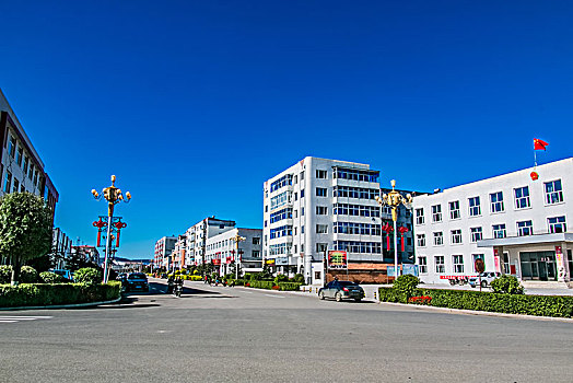 黑龙江省东方红镇都市建筑景观
