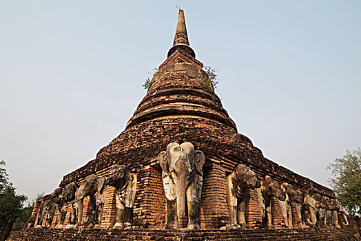 寺院,素可泰,泰国
