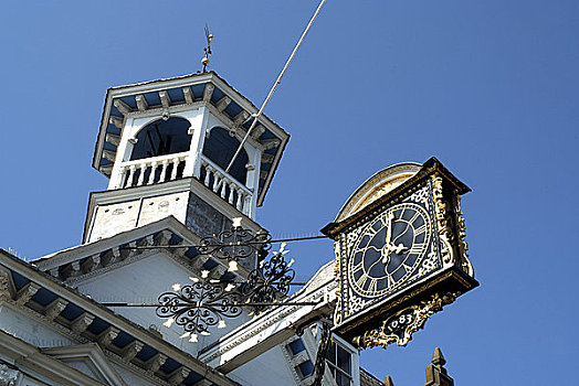 英格兰,萨里,钟表,市政厅,赠送,自由,交易,城区