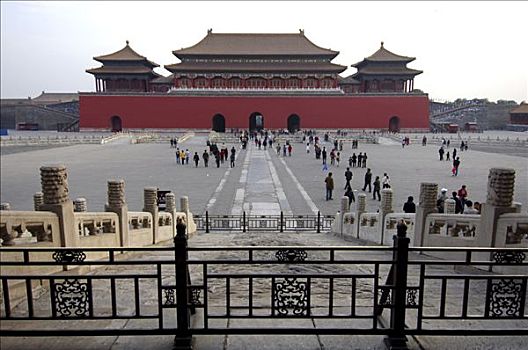 后面,大门,故宫,北京,中国